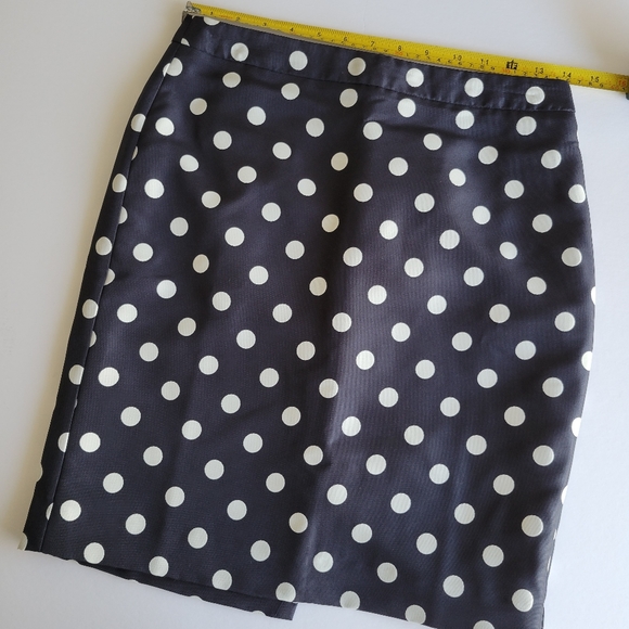 LOFT Navy polkadot skirt - Picture 3 of 7